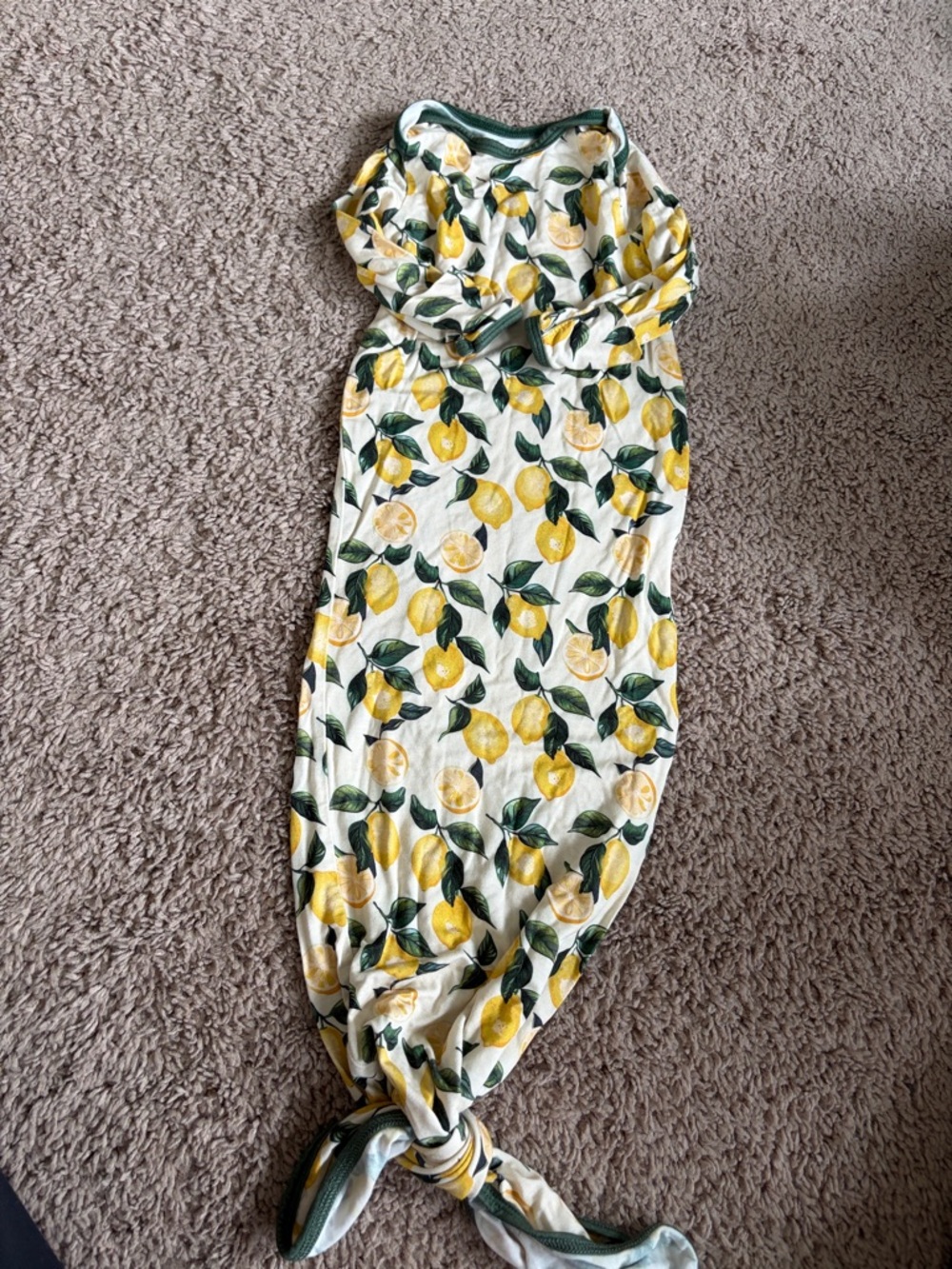 Lemon Print Baby Gown - Little One Shop
